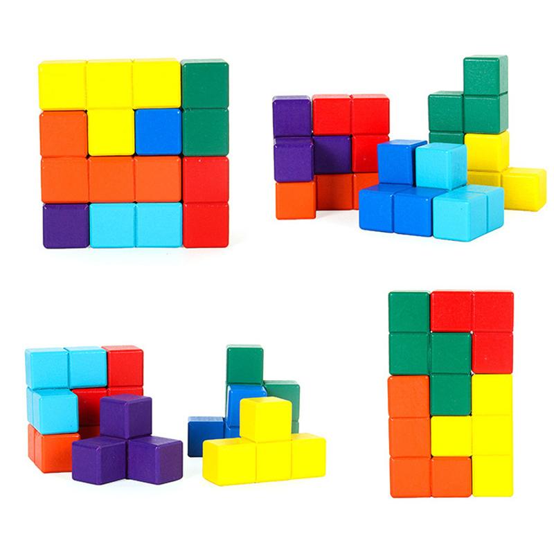 Puzzle din lemn Cărămidă de construcție Pazel pentru copii Cub băiat de 3 ani Puzle de construcție Puzzle 3D din lemn Puzle 3 ani Joc educațional pentru copii