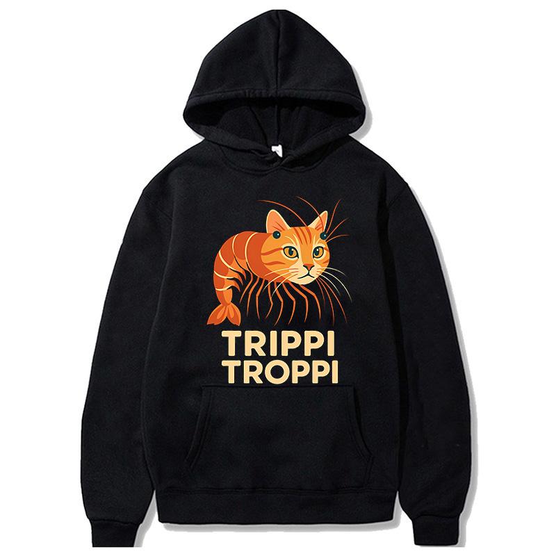 

Italian Brainrot Tralalero Tralala men s hoodie Gothic graphic fun Sweatshirt casual retro Hoodie S