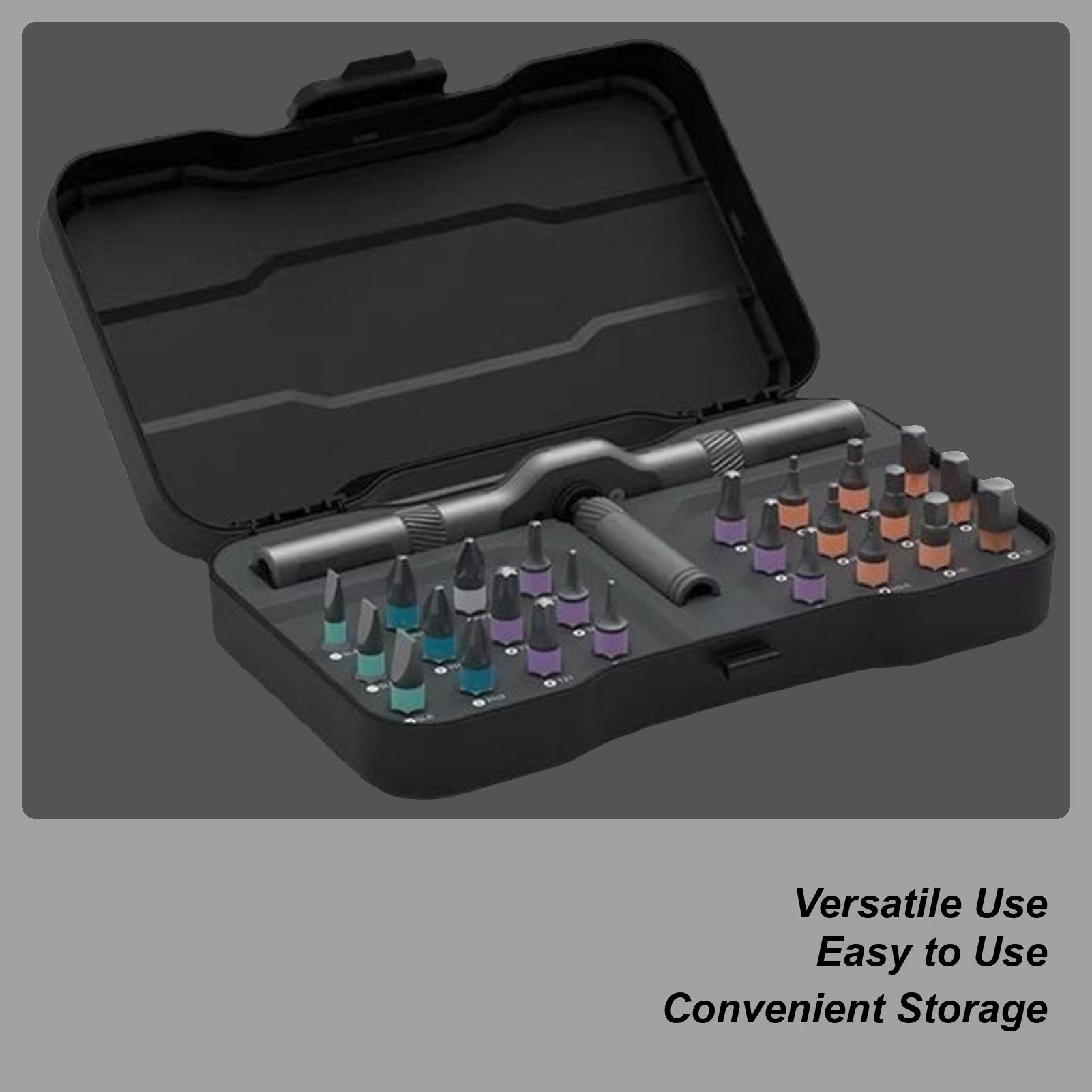 Ratchet Screwdriver Set Multifunctional Wrench Kit 24-in-1 Portable Ratchet Wrench Set for Electronics Home Mechanic Industrial CN