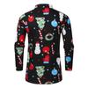 Men Casual Snowflakes Christmas Deer Printed Christmas Shirt Top Blouse