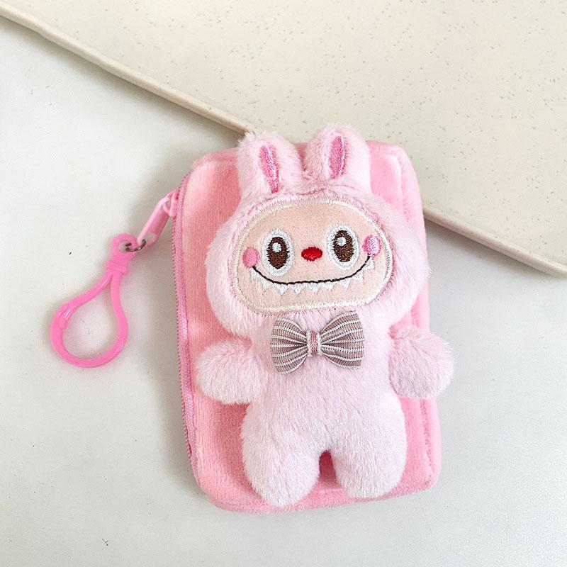 Cute Cartoon Plush Coin Purse, Lipstick Data Cable, Coin Bag Pendant, Creative Keychain, Backpack Decoration
