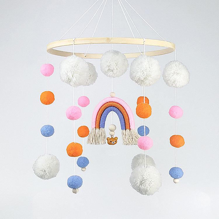 

Nordic Rainbow Hand-Woven Wind Chimes: Baby & Kids Room Decoration Toy & Photo Prop. оранжевый/синий