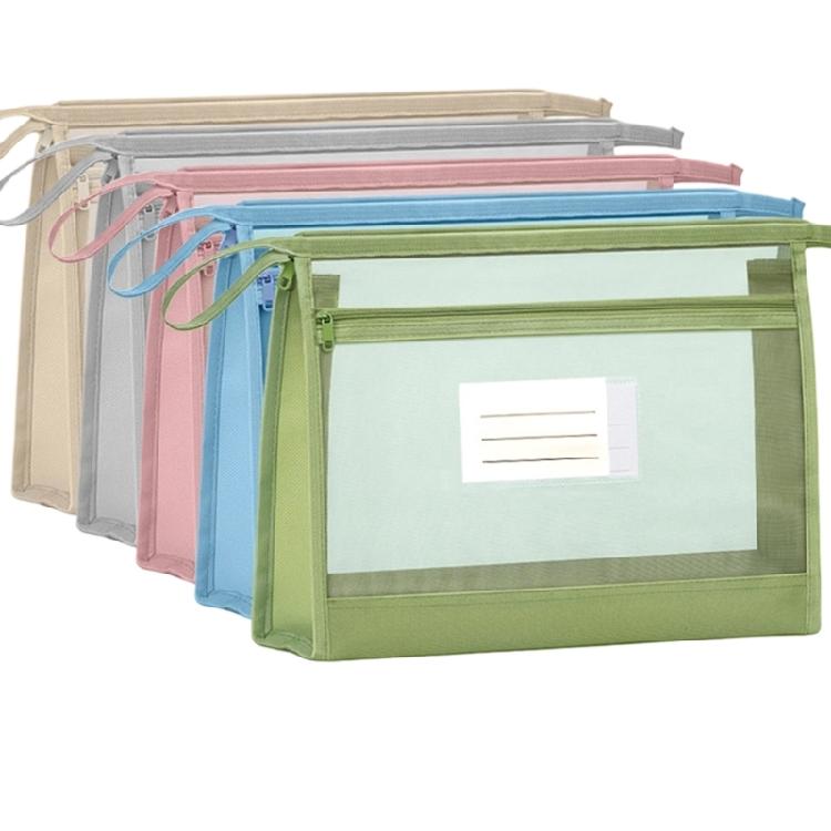

Tear Resistant File Folders Document Holders Case File Protection Sleeve Clear Window Mesh Folders For Business Travel 1