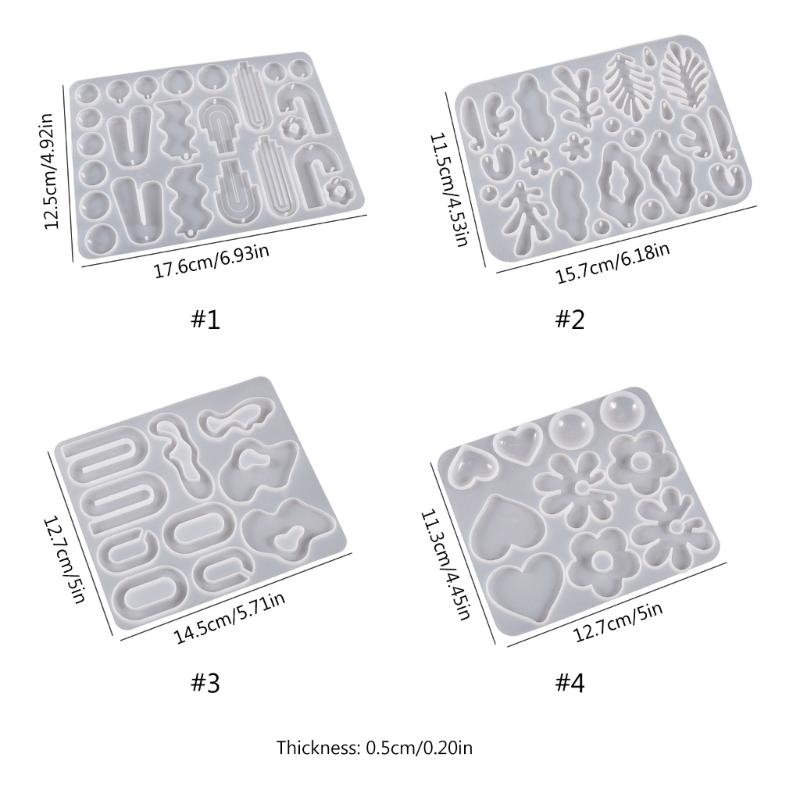 Epoxy Silicone Molds Multiple Styles Keychain Casting Molds Jewelry Making