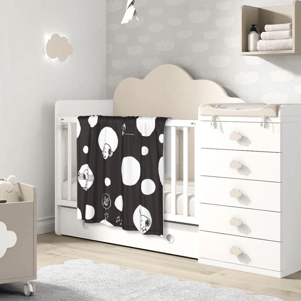 Snoopy Baby Blanket for Baby Gift Newborns, Fluffy, Lightweight, Warm, Unisex, Spring, Summer, Autumn, Winter, (76101cm)