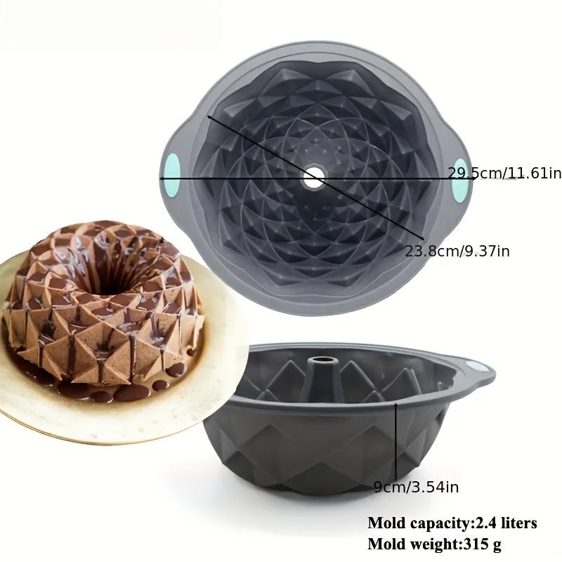 Silicone Charlotte Cake Pan Reusable Mold Fluted Cake Pan Nonstick Round Molds for Shortcake Cheesecake Brownie Tart Pie