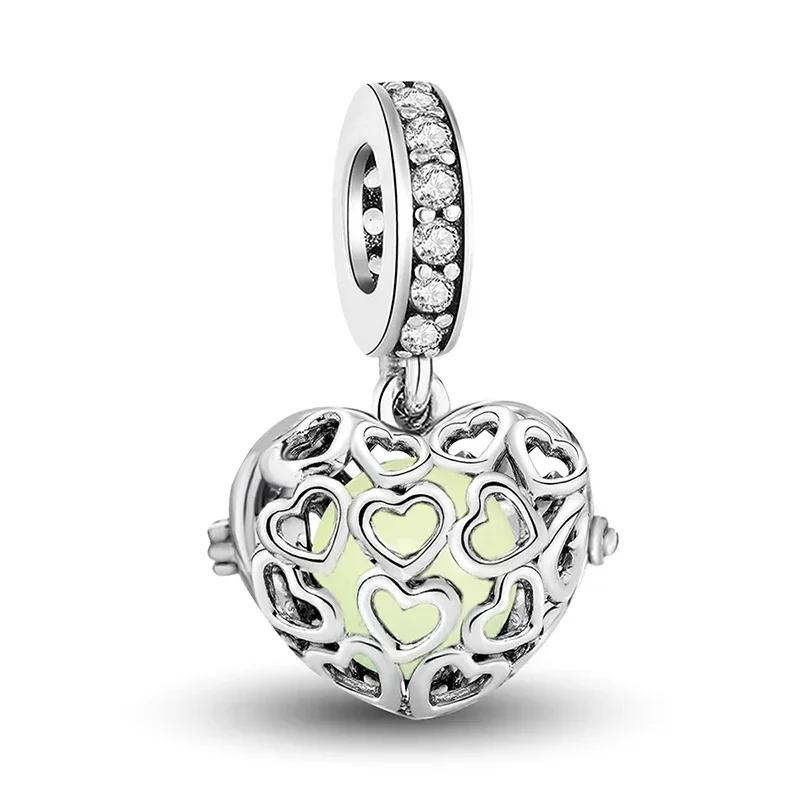 copper Love Heart Girl Panda Balloon Strawberry Charm Bead Charms Bracelets Necklaces Making Gift of High Quality Fine Jewellery