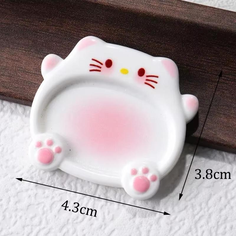 2pcs Cartoon Pig Color Palette Nail Art Mixing Color Drawing Pallet Gel Polish Nail Painting Board Color Palette Manicure Tools