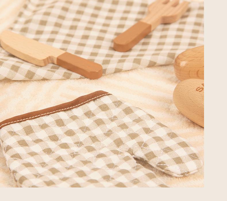 Wooden Kitchen Play Set for Kids Ages 3-6: Pretend Cooking Toy