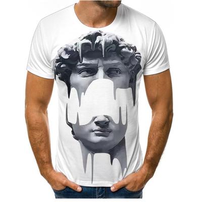 Sommer Kreatives 3D Herren T-Shirt Herren Kurzarm T-Shirt Rundhals Kurzarm Oberteil Shirt