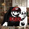 Super Mario Comfortable Warm Flannel Blanket Printed, For Bedrooms, Sofas, Beds, Chairs, Picnics, Travel -HE58