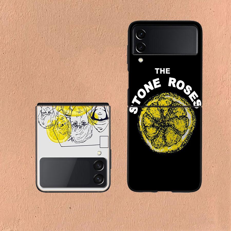 The Stone-R-Roses Phone Case For Samsung Z Flip 6 7 5G Galaxy Z Flip 5 4 3 5G Cases Shockproof Hard Cover TPU