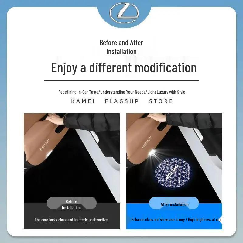 Compatible Lexus Door Welcome Lights for ES200 RX300 ES300: HUXISLS Projection Retrofit
