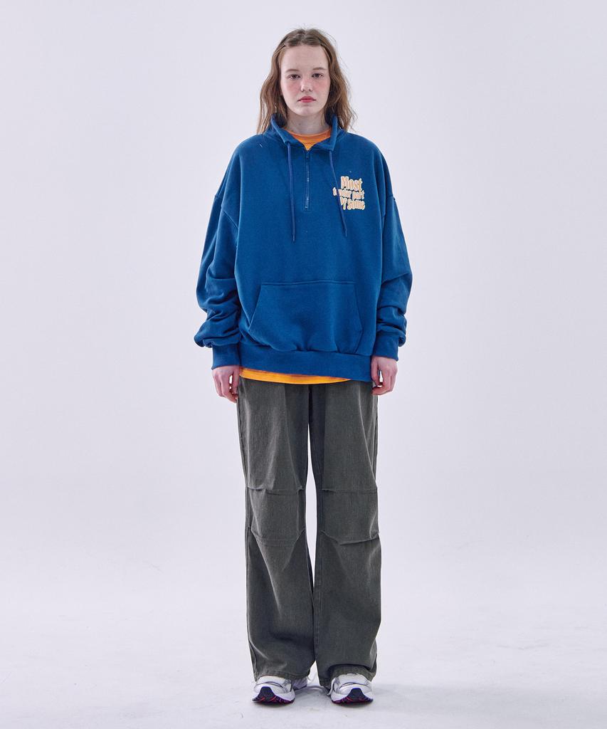SOME PLACE Cotton Wide Parachute Elastic Cargo Pants _ 4 Colors