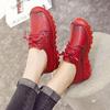 Leather Soft-soled Lace-up Single Shoes Women's New First-layer Cowhide Flat-soled Mother Shoes Casual Shallow Mouth Non-slip Maternity Shoes Summer