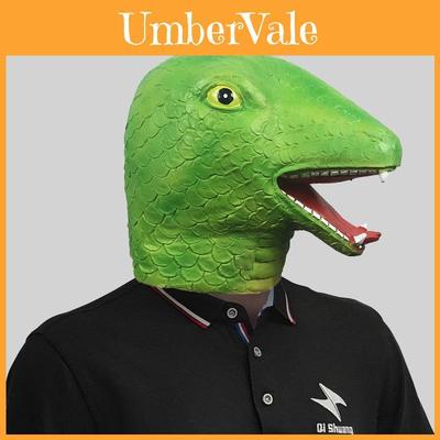 Funny Green Snake Head Mask For Creative Costume Parties And Halloween Celebrations
