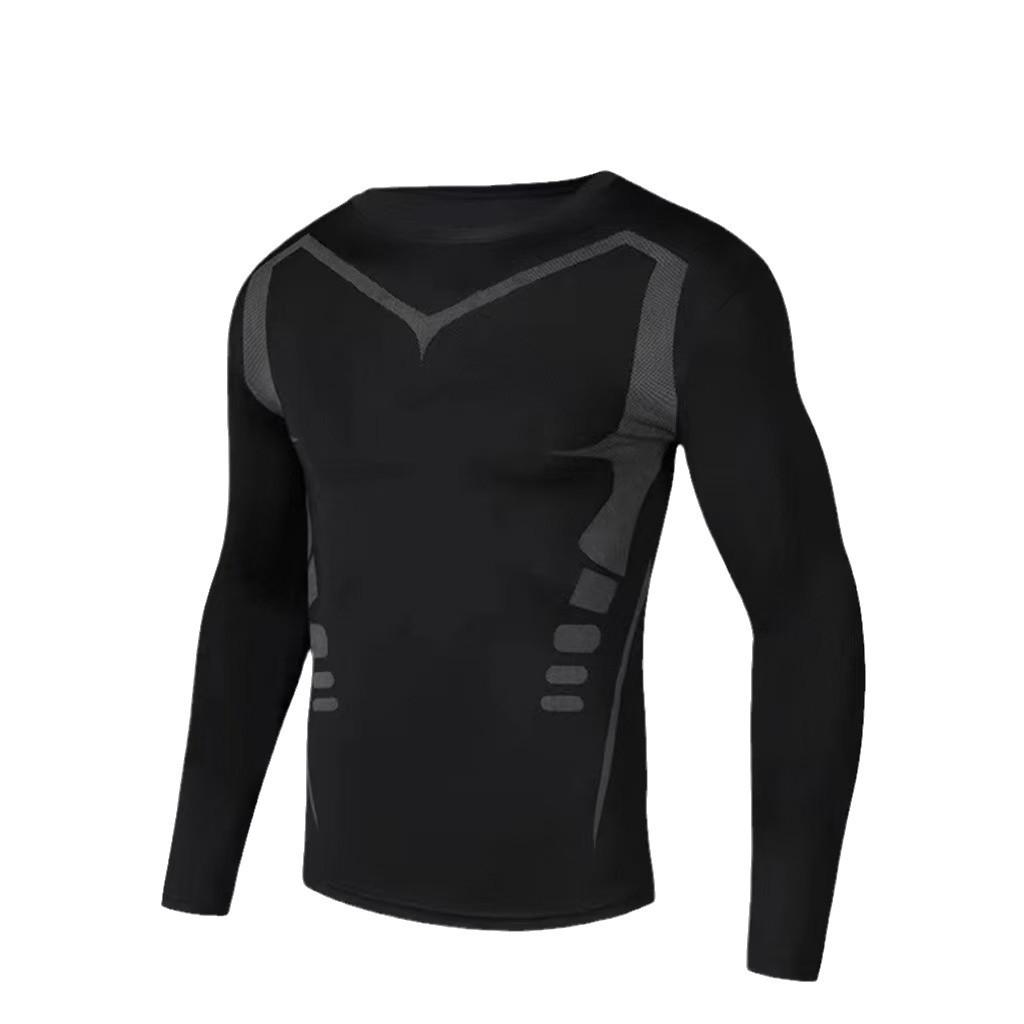 Men's Sci-Fi High Elasticity Quick-Dry Sports Set - Breathable, Tight Fit for Running & Basketball