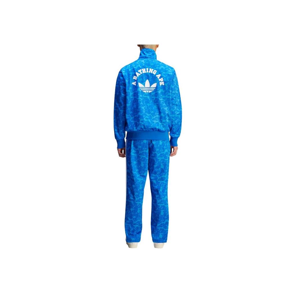 BAPE x adidas All Over Print SSTR Μπουφάν Φόρμας Μπλε Unisex Streetwear JN7118