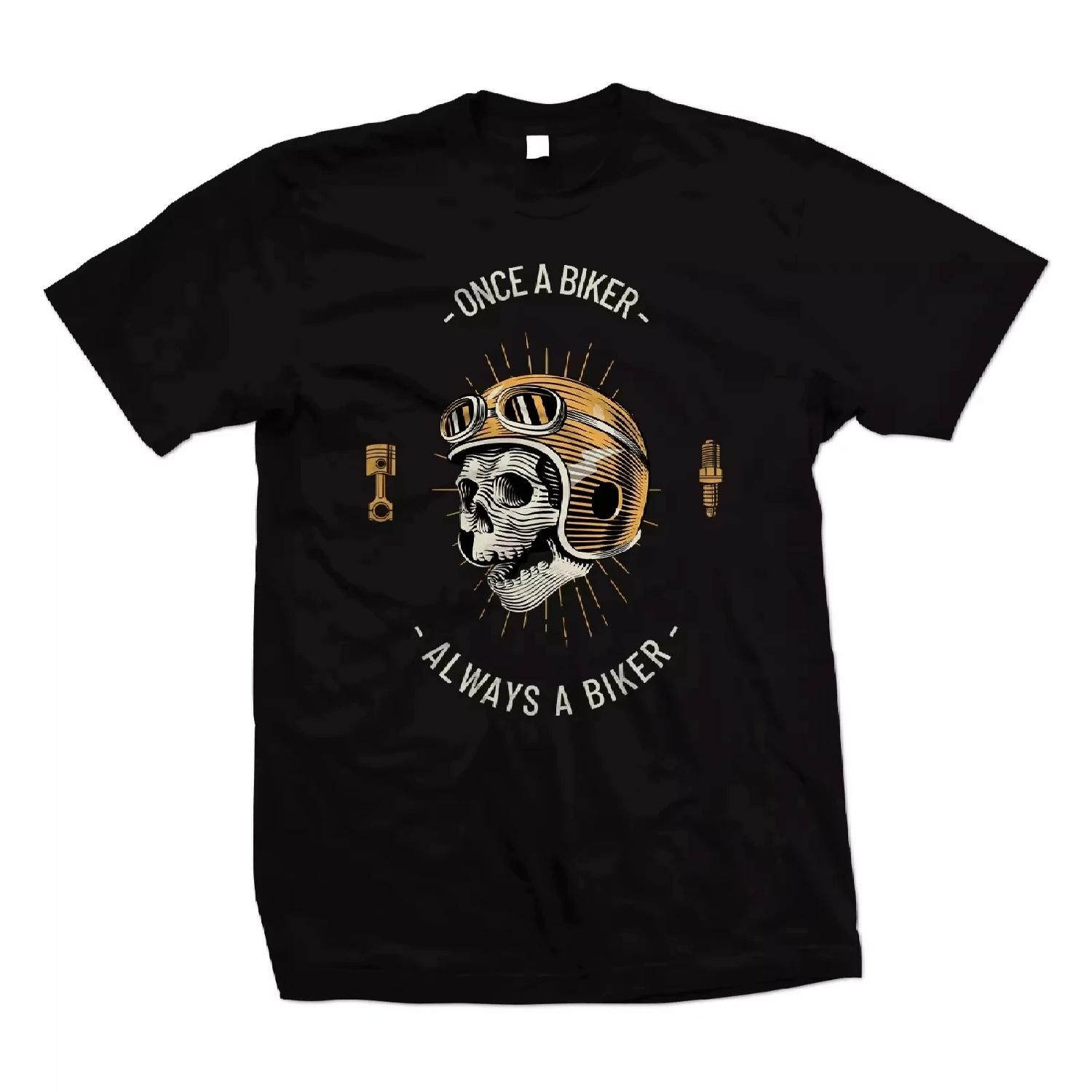 Fashion Summer clothes Biker Motorcycle Kids Tshirt Once a Biker always a Biker Great Gift Breathable Kid Oversized t-shirt Tops S