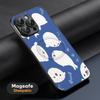 Popular Seal Design Fashion Phone Case For iPhone 17 16 15 14 13 12 11 Plus Pro Max  High-end Luxury Magsafe Sheepskin