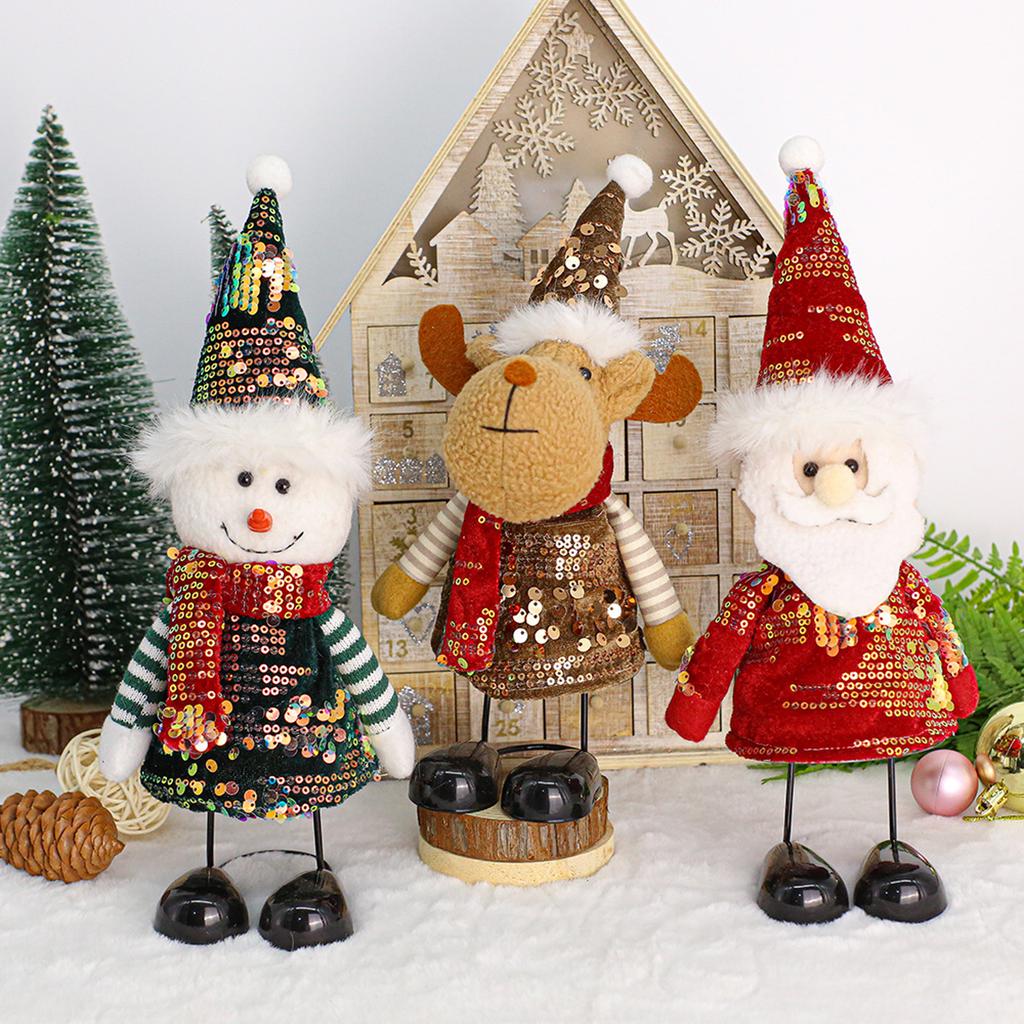 Christmas Decorations Spring Foot Doll Snowman Old Man Elk Ornaments Desktop Dress Up Christmas Decoration