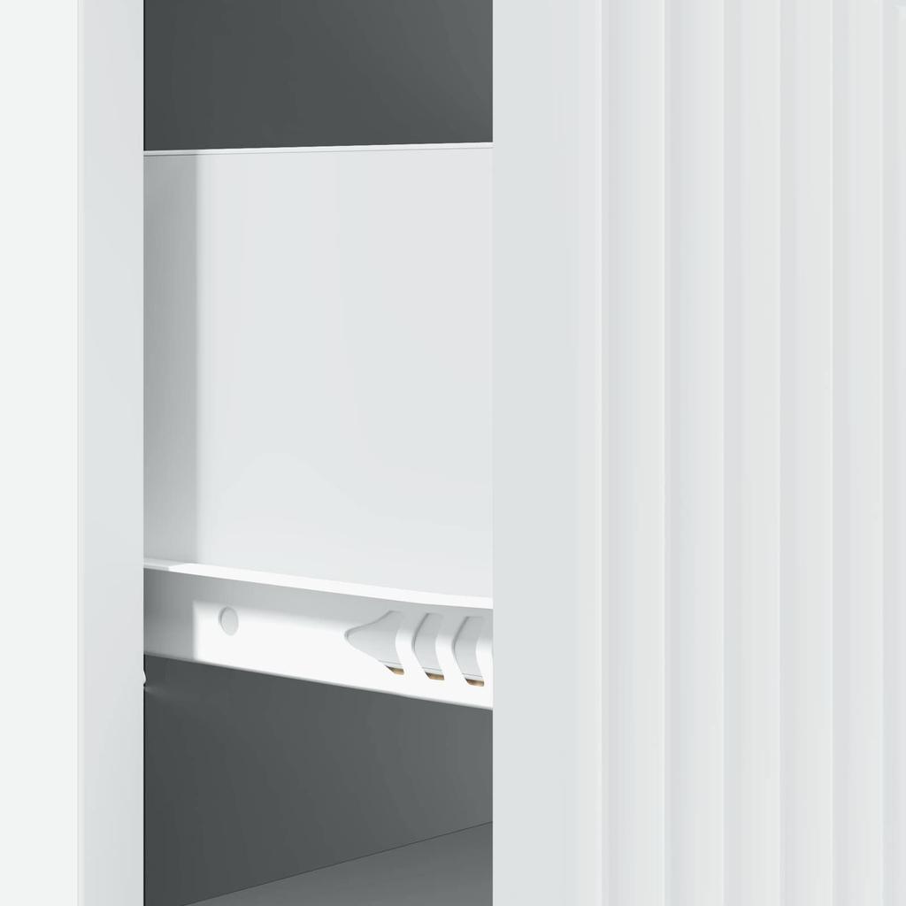 White Drawer Cabinet 33 x 34.5 x 89.5 cm Engineered Wood