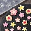 3D Charm Silicone Nail Carving Mold - Five-Petaled Island Egg Flower & Cherry Blossom Design Stamping Plate for DIY Manicure, Nail Art Tools