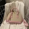 Bag Women's 2025 Spring New Korean Edition Fashion Woven Portable Shell Bag Simple Casual One Shoulder Crossbody Bag Women