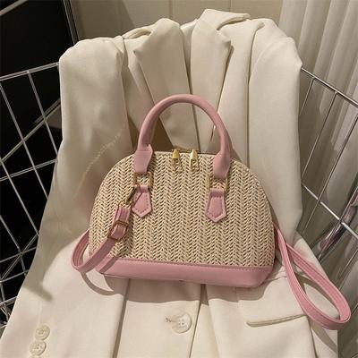 Bag Women's 2025 Spring New Korean Edition Fashion Woven Portable Shell Bag Simple Casual One Shoulder Crossbody Bag Women