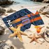 Custom Name Personalized Lionel Messi Print Beach Towel, for Trip Camping Beach Party Home Decor, Birthday Gift for Family & Friends