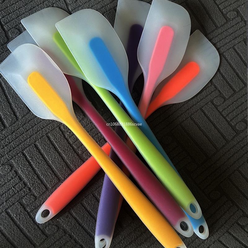 Silicone Spatula Cream Butter Cooking Baking Spatula Heat Resistant Utensils Scrape Decorator Translucent Kitchen Baking Tools
