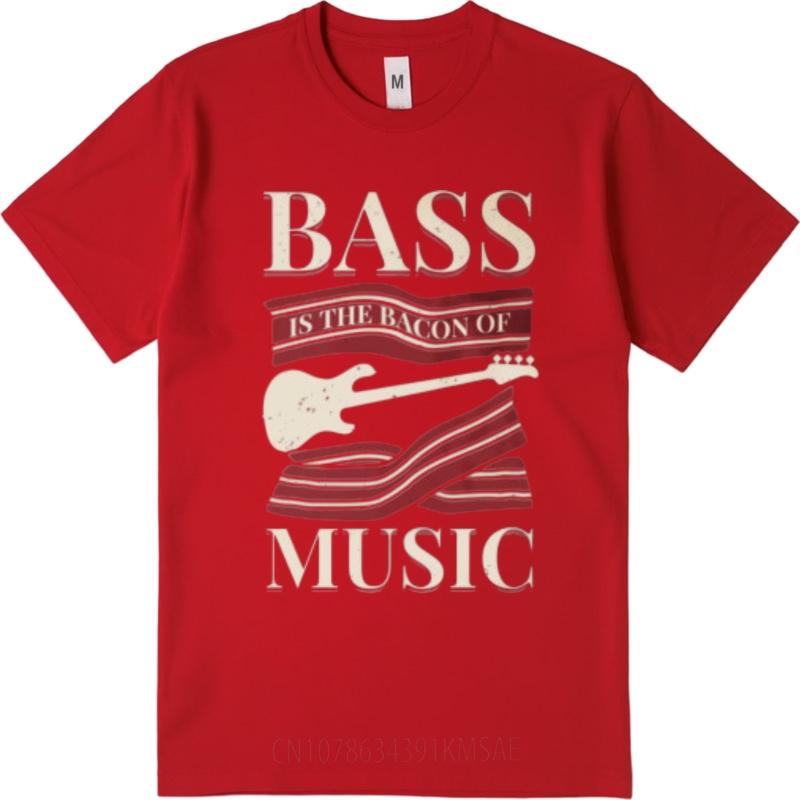 

Vintage Tshirt Comfortable Teenagers O Neck tshirt Cotton Bass Is The Bacon Of Music Anime For man tops Quick Dry Shirt S