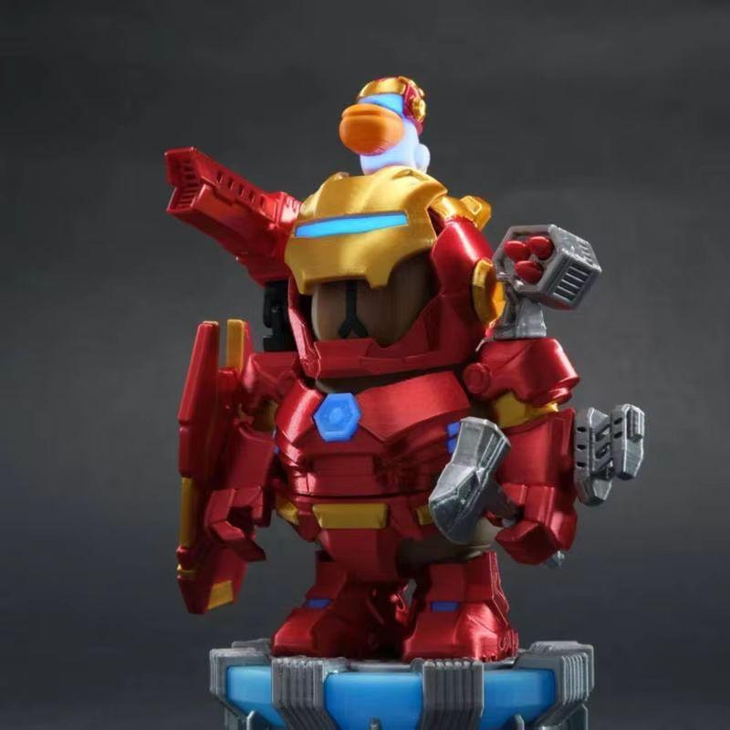 In Stock Cartoon Iron Capybara Hero Magnetic Mecha Armor Capybara Doll Hand Made Creative Toys Collectible Action Figures Durable Gifts