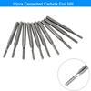 10pcs 2mm Cemented Carbide End Mill Engraving Bits Carving Drill SMT CNC PCB Cutter