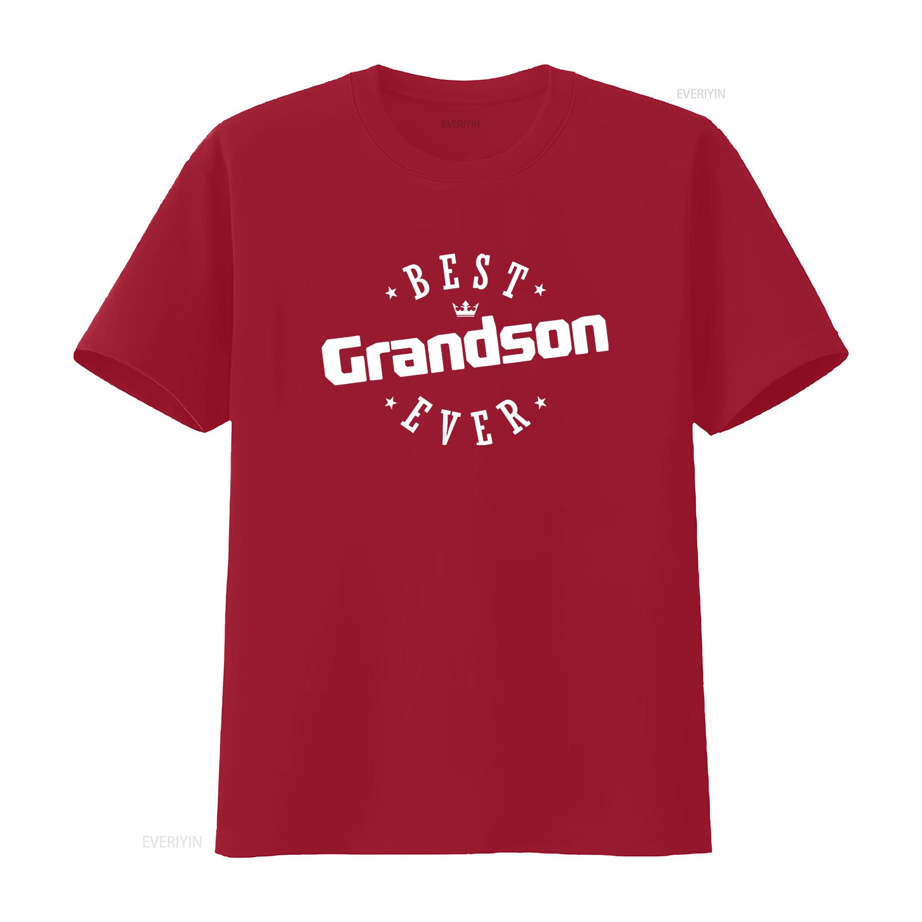 

Mens Best Grandson Ever T Shirt Black 2X Large vintage Washed Top For Everyday Wear Stylish Casual homme Comfortable Versatile S