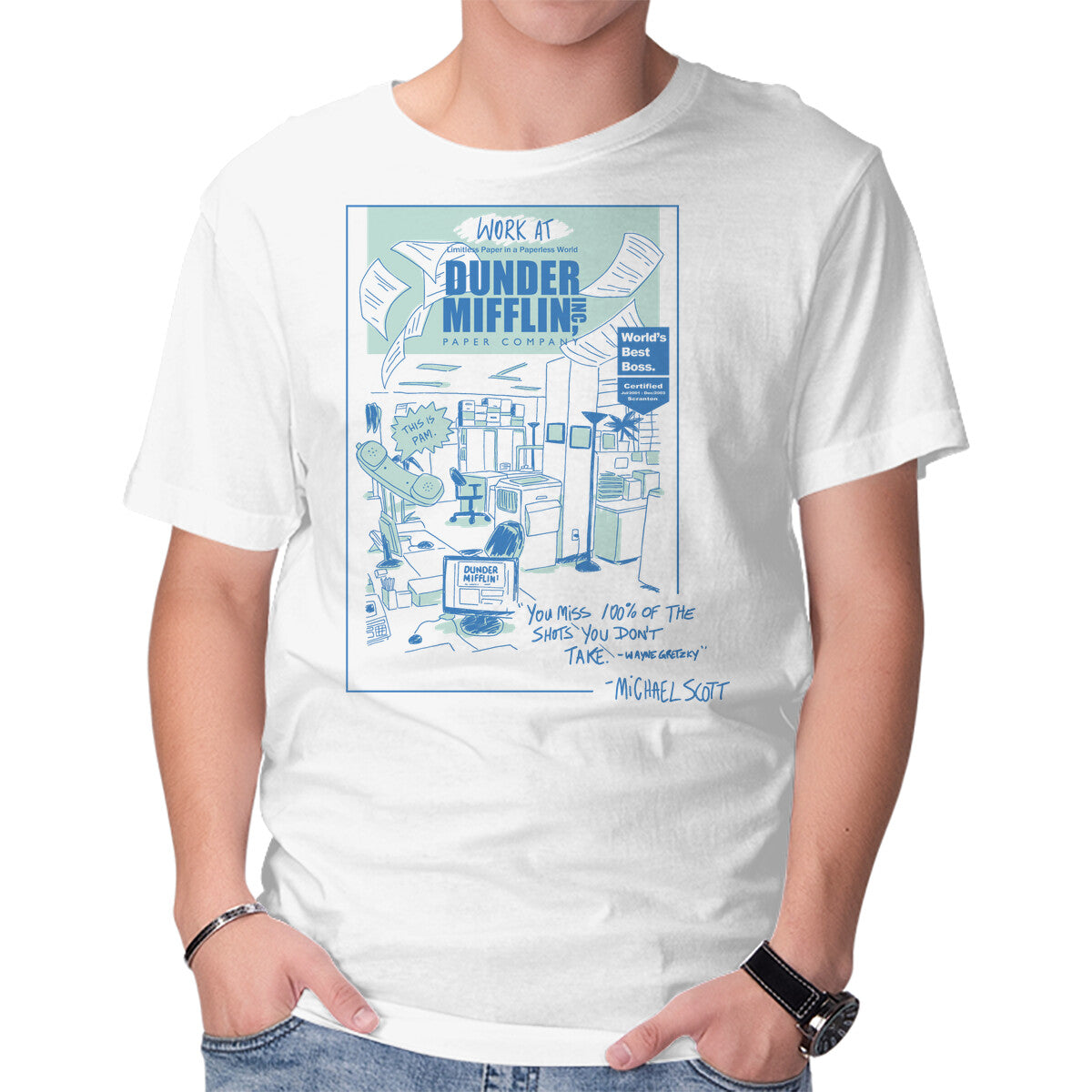 Unisex Crew Neck T-Shirt This Is Pam Graphic Short Sleeve Casual Tee XL