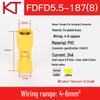 KT Keshitong Fully Insulated Male Crimp Terminals FDFD5.5-187-250-375, Pack of 500
