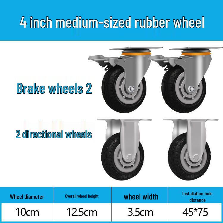 Heavy Duty Silent Swivel Caster Wheels (2-8 Inch) for Trolleys and Small Hand Trucks
