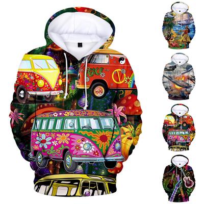 Sweater met capuchon en lange mouwen met print voor heren en dames in de lente en de herfst