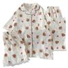Cartoon Japanese Bear High Value Cute Cloud Cotton Lace Edge Pajamas Women'S Summer Short Sleeve Three-Piece Set