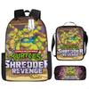 Teenage Mutant Ninja Turtles Children'S School Bag Elementary School Bag Cartoon Backpack Cute Burden Reduction Anime Print