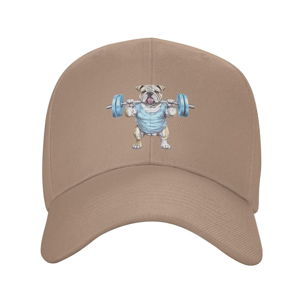 Pet English Bulldog Animal Weightlifting Baseball Caps Fashion Men Women Hats Outdoor Cap Streetwear Baseball Hat Casquette