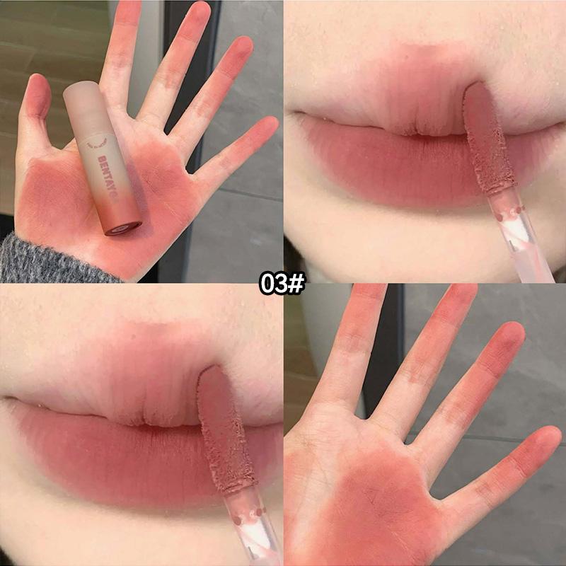 BENTAYGA Autumn Velvet Lip Mud — Matte Finish, Skin-Tone Enhancing Lip Tint, Versatile Nude Makeup, Budget-Friendly for Students