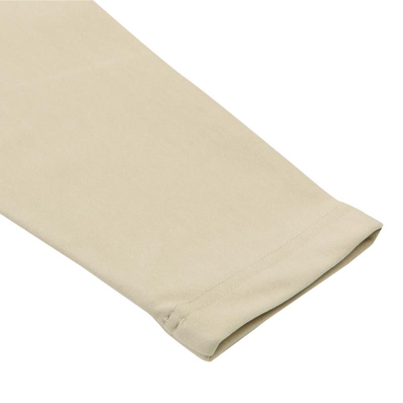 Onoff Men S Woven Color Block Half Zip Fleece T ShirT Of9103gb Beige