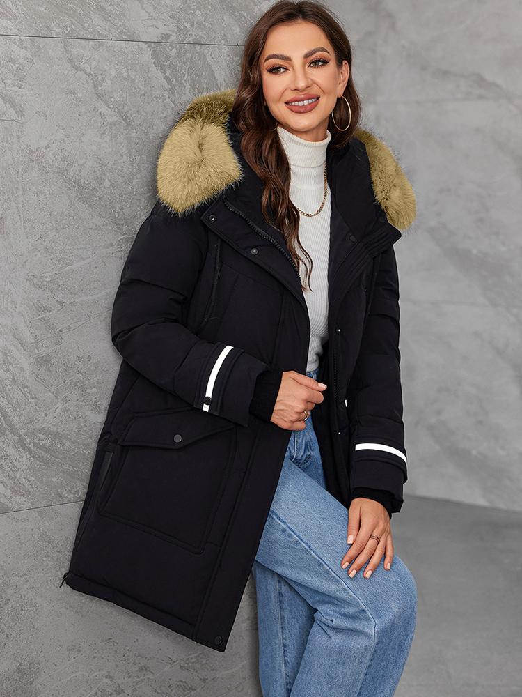 Cinemore Women's jacket long Fashion Grace women winter down jackets Zipper pocket with belt parka high quality outwear 9039