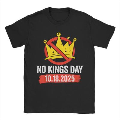 No Kings Day Patriotic October 18 2025 T-Shirts Men  Creative Cotton Tee Round Neck Short Sleeve T Shirts Gift Idea Merchandise