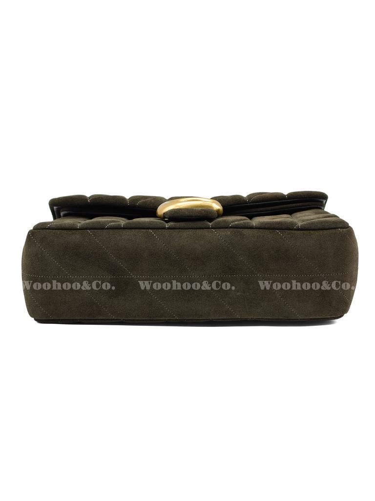 Coach Sac à Bandoulière Tabby 26 Daim Matelassé Vert Olive Quincaillerie Dorée Chaîne Sac à Bandoulière pour Femmes, Décontracté Quotidien Voyage d'Affaires Trajet CW620-B4OL