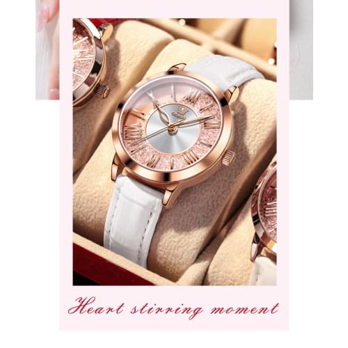 Stylish Women's Wristwatch, Waterproof, Ultra-thin, Leather Strap, Analog, Small, Simple Dial, Easy To Read, Fashionable, Slim, Lightweight, Watch for