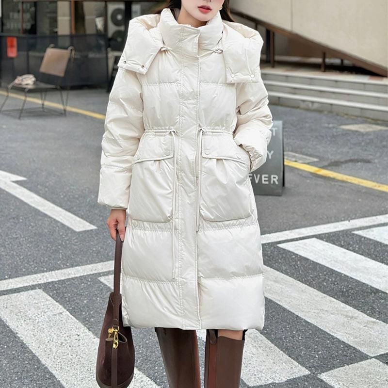 Clearance goose down jacket extremely cold Pinghu new down jacket women's clothing medium and long goose down winter women's clothing