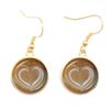 Coffee Latte Carving Love Heart Art Drop Earrings Chocolate Printing Flower Charm Jewelry For Women Gift Wholesale